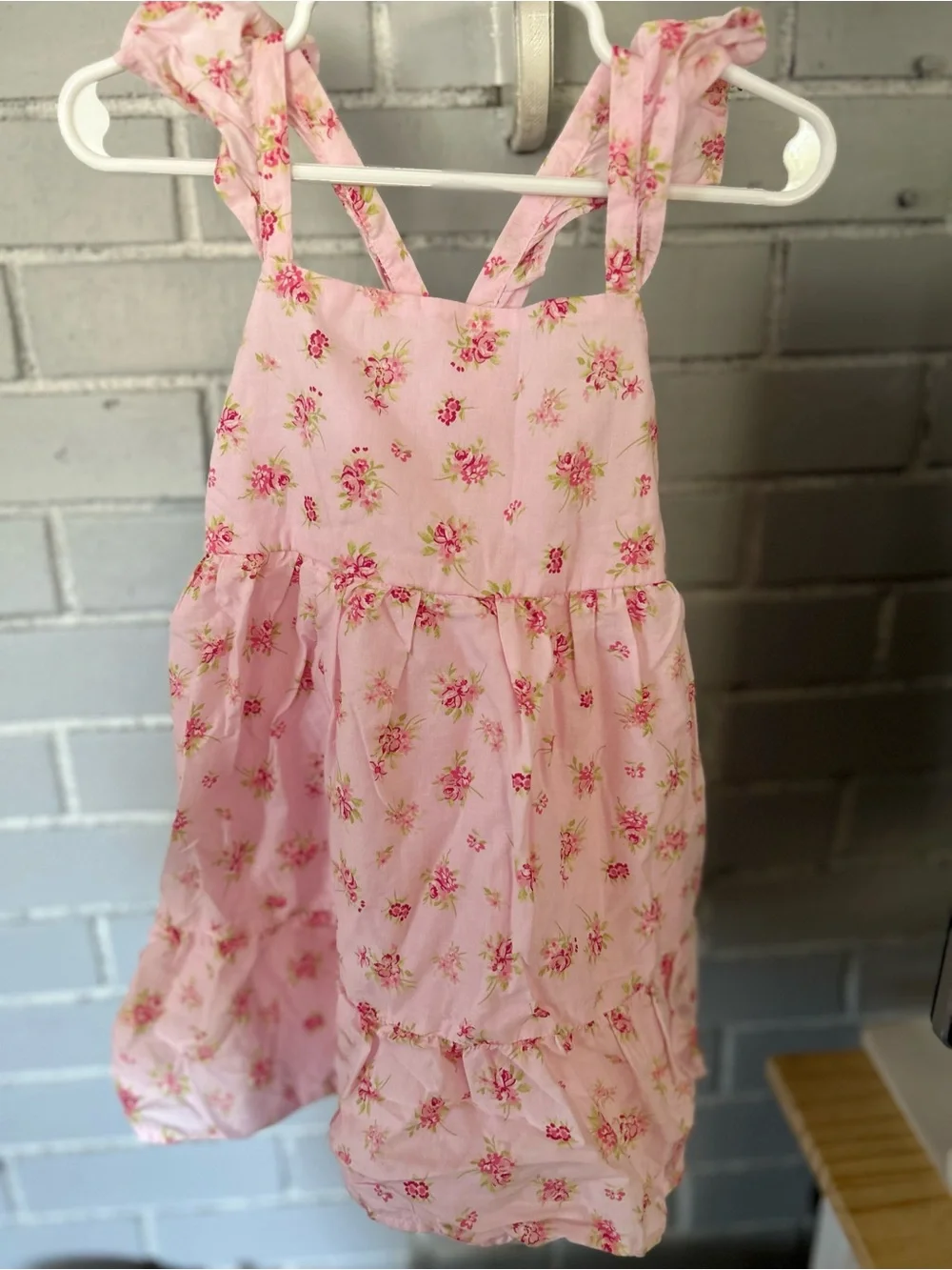 The Children's Place Pink Floral Ruffle-Strap Sundress